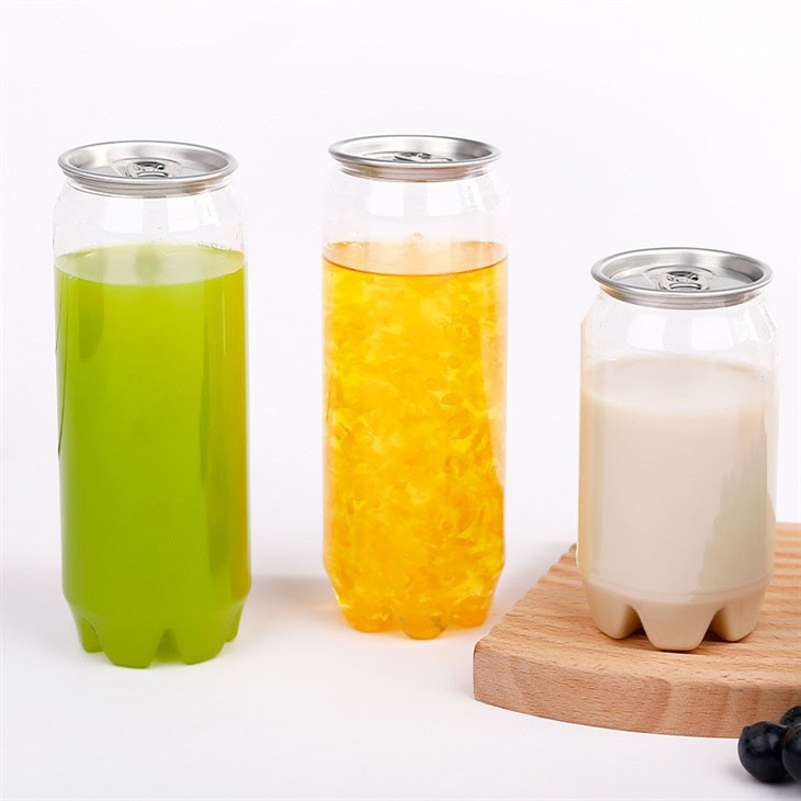 330ml 500ml Pull-Ring Easy Open Juice Bottle PET Cans Soda Plastic Cans