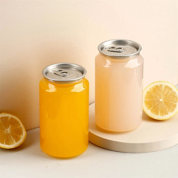 PET Round Plastic Juice Jar With Easy Open Cap