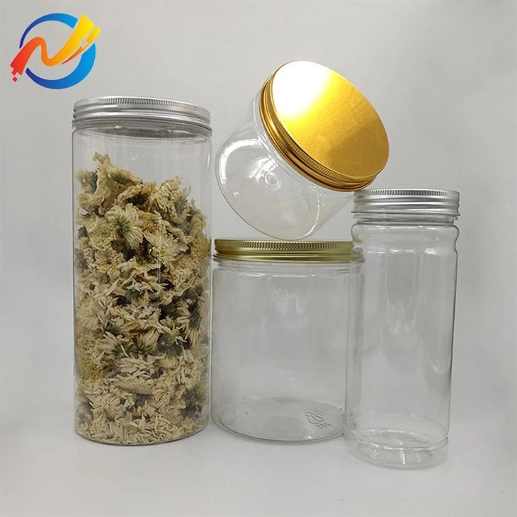 Custom Logo Label Food Packaging Plastic Cans With Screw Cap