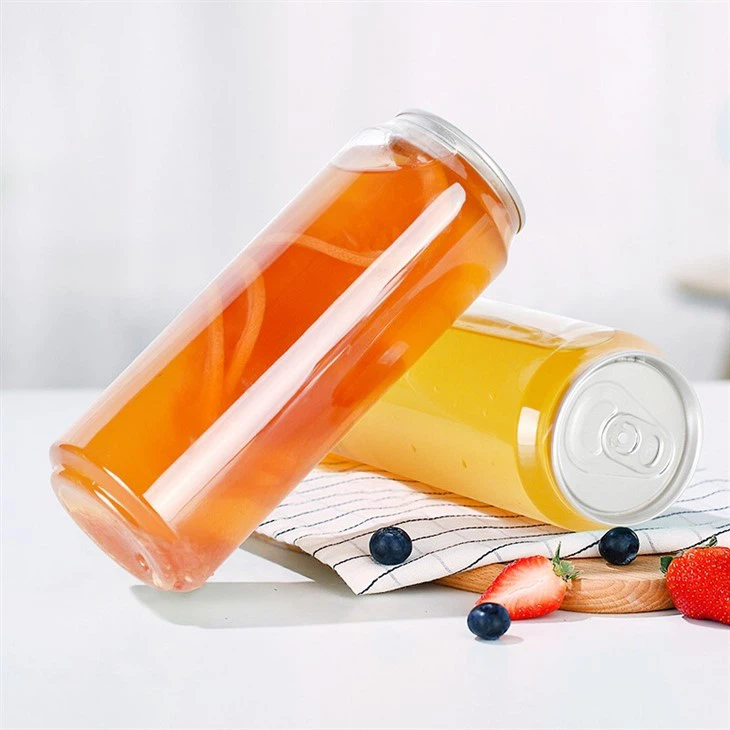 Plastik Meyve Suyu Soda Su Plastik Halka Çekme Kavanoz PET Kutu
