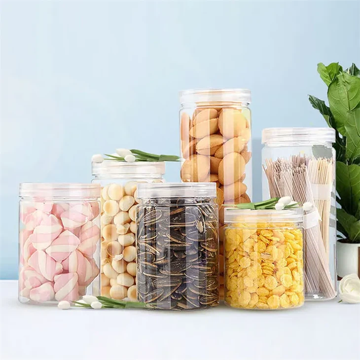 Plastic Storage Container Food Grade Jar With Lid