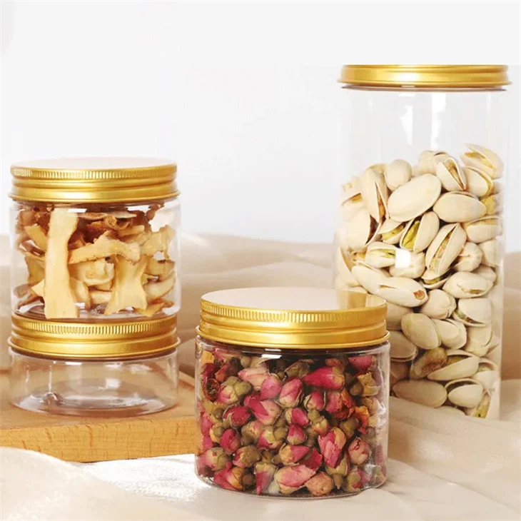 Plastic Storage Container Food Grade Jar With Lid