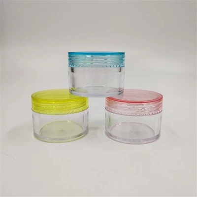 Boş Krem PS Plastik Kozmetik Kavanozları Yuvarlak Konteyner