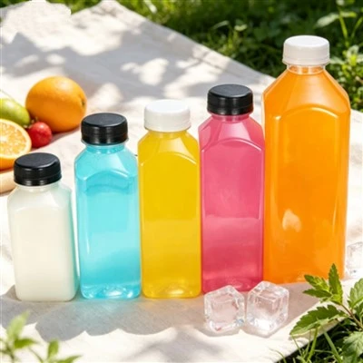 NH H Boş Kare Pet Plastik İçecek Şişeleri
