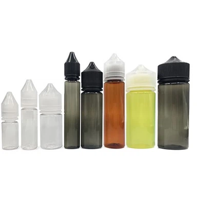 V3 Şeffaf PET Plastik Sıvı Damlalıklı Şişe Goril Yağı 10ml 15ml 30ml 60ml 100ml 120ml