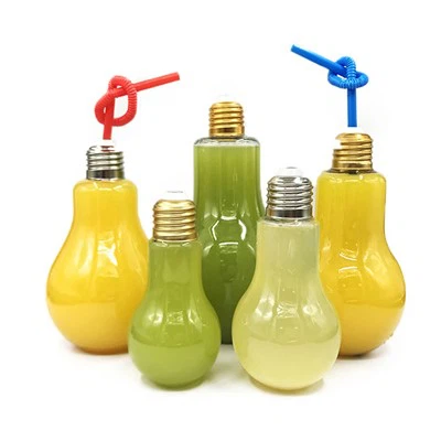 NH Sıcak Satış Plastik 400ml Bpa Ücretsiz İçme Suyu İçecek Pet Led Ampul Şişeleri